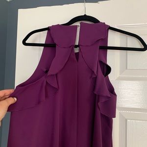 Berry colored swing dress with cute back detail